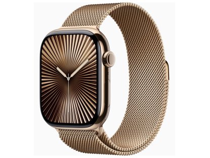 APPLE Watch Series 10 GPS + Cellular 46mm Gold Titanium Case with Gold Milanese Loop - M/L (MX003QC/A)