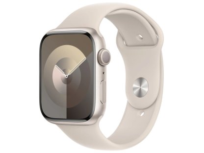 APPLE Watch Series 9 GPS 41mm Starlight Aluminium Case with Starlight Sport Band - M/L (MR8U3QC/A)