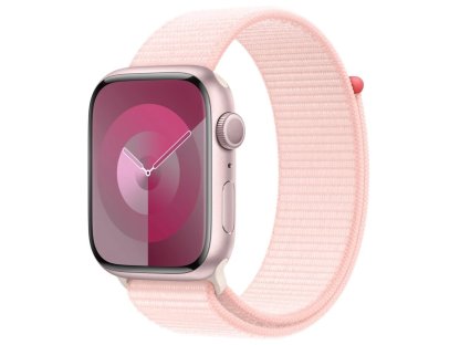 APPLE Watch Series 9 GPS 45mm Pink Aluminium Case with Light Pink Sport Loop (MR9J3QC/A)
