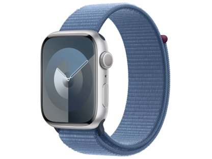 APPLE Watch Series 9 GPS 45mm Silver Aluminium Case with Winter Blue Sport Loop (MR9F3QC/A)