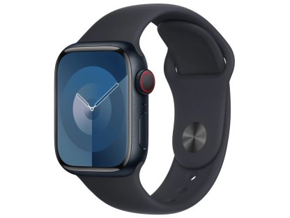 APPLE Watch Series 9 GPS + Cellular 41mm Midnight Aluminium Case with Midnight Sport Band - S/M (MRHR3QC/A)