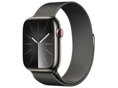 APPLE Watch Series 9 GPS + Cellular 45mm Graphite Stainless Steel Case with Graphite Milanese Loop (MRMX3QC/A)
