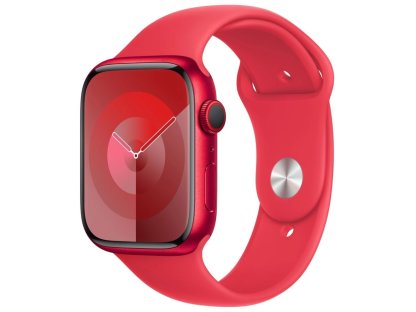 APPLE Watch Series 9 GPS + Cellular 45mm (PRODUCT)RED Aluminium Case with (PRODUCT)RED Sport Band - M/L (MRYG3QC/A)