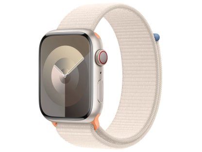 APPLE Watch Series 9 GPS + Cellular 45mm Starlight Aluminium Case with Starlight Sport Loop (MRMA3QC/A)