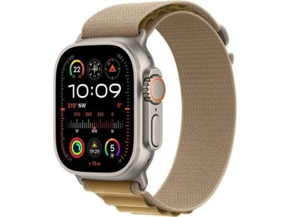 APPLE Watch Ultra 2 GPS + Cellular 49mm Natural Titanium Case with Tan Alpine Loop-Small (MX4E3CS/A)