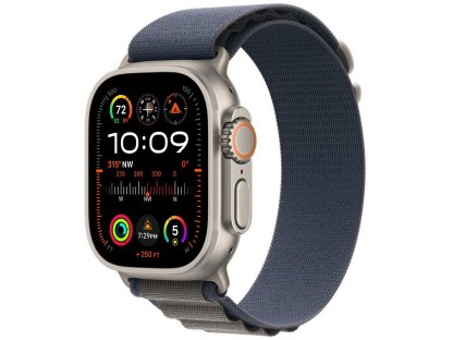 APPLE Watch Ultra 2 GPS + Cellular, 49mm Titanium Case with Blue Alpine Loop - Large (MREQ3CS/A)