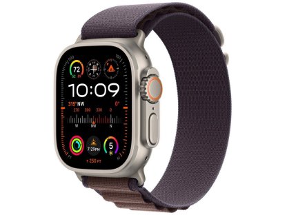 APPLE Watch Ultra 2 GPS + Cellular, 49mm Titanium Case with Indigo Alpine Loop - Small (MRER3CS/A)
