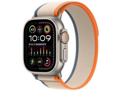 APPLE Watch Ultra 2 GPS + Cellular, 49mm Titanium Case with Orange/Beige Trail Loop - M/L (MRF23CS/A)