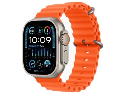 APPLE Watch Ultra 2 GPS + Cellular, 49mm Titanium Case with Orange Ocean Band (MREH3CS/A)