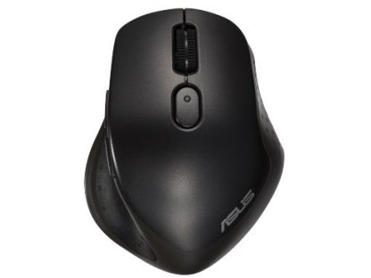 ASUS MW203 Multi-Device Wireless Silent Mouse - Ergonomická/Optická/Pro praváky/2 400 DPI/USB+BT/Černá (90XB06C0-BMU000)