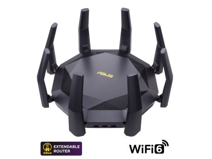 ASUS RT-AX89X (AX6100) WiFi 6 Extendable Router, 10G porty,  AiMesh, 4G/5G Mobile Tethering (90IG04J1-BM3010)