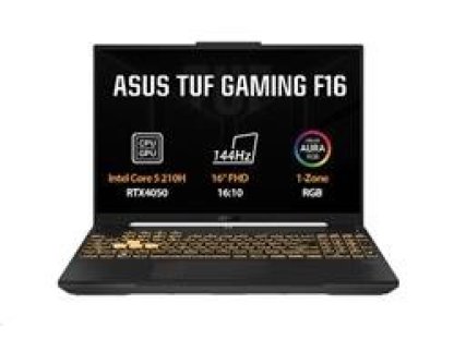 ASUS TUF Gaming F16 FX607VU - 16" 1920x1200 WUXGA, Core 5 210H, 16GB RAM, 1TB SSD, GeForce RTX 4050, W11 Home, šedý (FX607VU-RL032W)