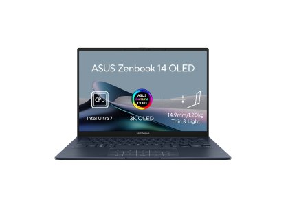 ASUS Zenbook 14 OLED UX3405CA-OLED381X - 14" 1920x1200 WUXGA, Ultra 7 255H, 32GB RAM, 1TB SSD, Intel Arc 140T, W11 Pro, modrý (UX3405CA-OLED381X)
