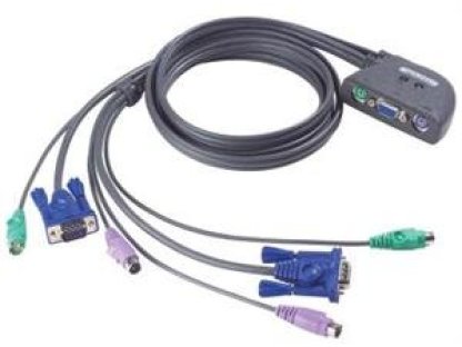ATEN KVM switch CS-62Z PS/2 2PC mini vč. kabeláže 1,2m (CS-62Z)