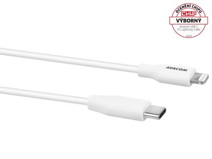 AVACOM MFIC-120W kabel USB-C - Lightning, MFi certifikace, 120cm, bílá (DCUS-MFIC-120W)
