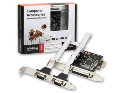 AXAGO řadič 1x paralelní port + 2x sériový port PCIe (PCEA-PS)