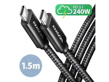 AXAGON BUCM2-CM15AB, CHARGE kabel USB-C <-> USB-C, 1.5m