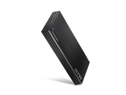 AXAGON EEM2-GTR, M.2 NVMe THIN RIB box, SuperSpeed USB-C 10 Gbps, black