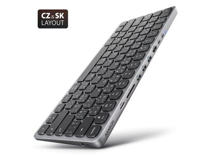 AXAGON HMC-KB-CS, USB 5Gbps hub s CZ/SK klávesnicí (HMC-KB-CS)