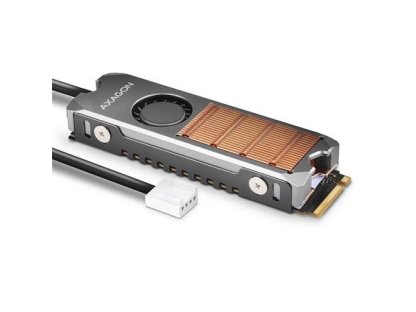 AXAGON měděný chladič s ventilátorem pro M.2 SSD (CLR-M2FAN)
