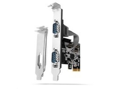 AXAGON PCEA-S2N, PCIe radic - 2x sériový port (RS232) 250 kbps, vc. LP