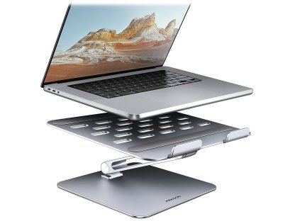 AXAGON STND-LQ, hliníkový HQ stojan pro notebooky 10" - 16", nastavitelná výška a úhel