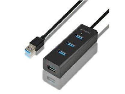 AXAGON USB 3.0 hub HUE-S2BL, A-4xA, M/4xF, 1,2m (HUE-S2BL)