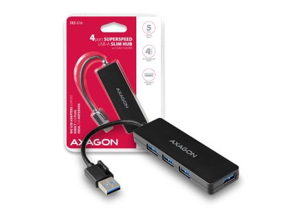 AXAGON USB 3.2 hub HUE-G1A, A-4xA, M/4xF, 0,14m (HUE-G1A)
