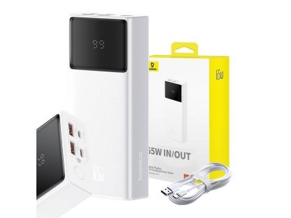 Baseus power banka Star-Lord 20000 mAh 65W 2x USB-A/micro USB/USB-C bílá (6932172634957)
