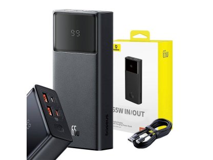 Baseus power banka Star-Lord 20000 mAh 65W 2x USB-A/micro USB/USB-C černá (6932172634940)
