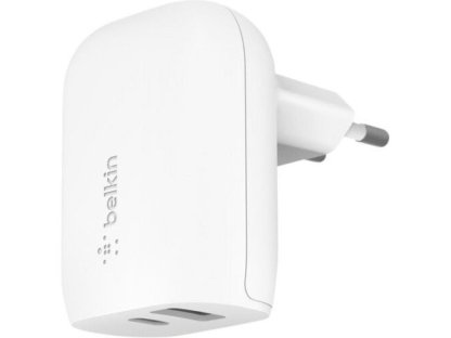 Belkin BOOST CHARGE nabíječka s PD (25W USB-C/12W USB-A) bílá