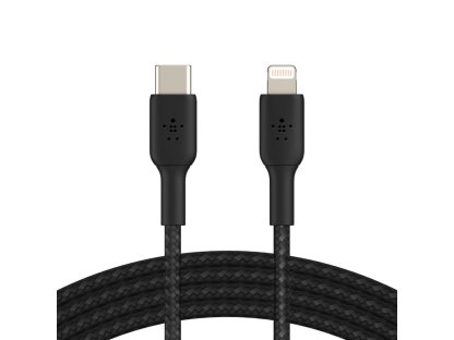 BELKIN kabel oplétaný USB-C - Lightning (CAA004bt1MBK)