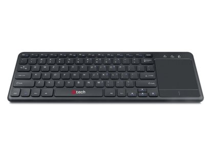 C-TECH Bezdrátová klávesnice s touchpadem WLTK-01 černá, USB, CZ/SK (WLTK-01)