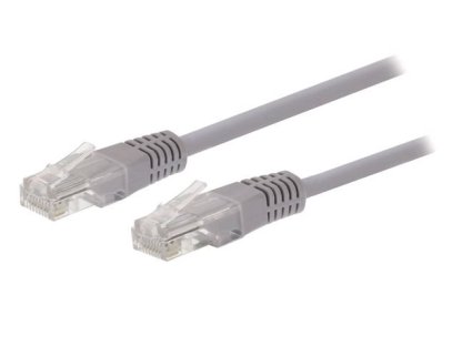 C-TECH Kabel patchcord Cat5e, UTP, šedý, 0,5m (CB-PP5-05)