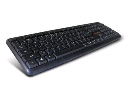 C-TECH KB-102 PS/2 klávesnice, černá, CZ/česká (KB-102-BL)
