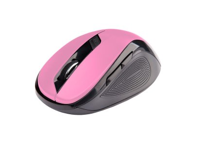 C-TECH myš WLM-02P - růžová/bezdrátová/1600DPI/6 tlačítek/USB nano receiver (WLM-02P)