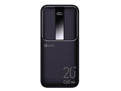 C-TECH Powerbanka 20000mAh, Li-Pol, 22,5W, USB-C/USB-A/micro USB (PBPD-20)
