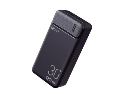 C-TECH Powerbanka 30000mAh, Li-Pol, 20W, USB-C/USB-A/micro USB (PBPD-30)