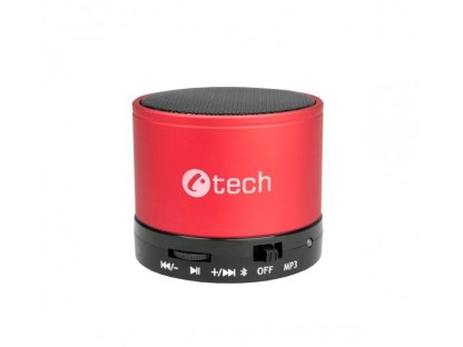 C-TECH repro SPK-04R, bluetooth, cervené