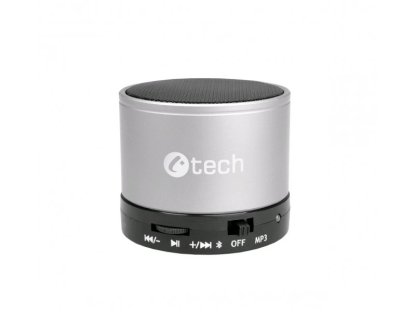 C-TECH reproduktor SPK-04S, bluetooth, handsfree, ctecka micro SD karet/prehrávac, FM rádio, stríbrný