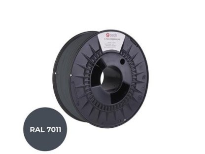 C-TECH tisková struna PREMIUM LINE ( filament ) , PETG, ocelová šedá, RAL7011, 1,75mm, 1kg (3DF-P-PETG1.75-7011)