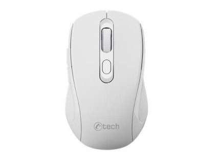 C-TECH WLM-12WH - Ergonomická/Optická/Pro praváky/1 600 DPI/USB+BT/Bílá (WLM-12WH)
