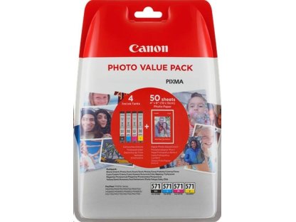 Canon CARTRIDGE CLI-571XL C/M/Y/BK PHOTO VALUE Multi-Pack (0332C006)