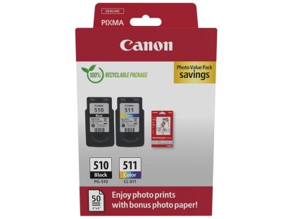 Canon cartridge PG-510 / CL-511 PVP / Black + Color / 2x9ml (2970B017)