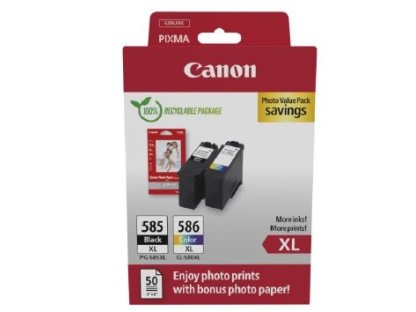 Canon PG-585XL/CL-586XL Photo Value Pack - 2 balení - Vysoká výtěžnost - černá, barva (azurová, purpurová, žlutá) (6204C005)