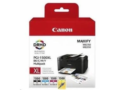 Canon PGI-1500XL BK/C/M/Y Multipack - 4 balení - XL - černá, žlutá, azurová, purpurová (9182B010)