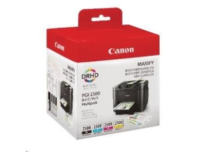 Canon PGI-2500 BK/C/M/Y Multipack - 4-balení - černá, žlutá, azurová, purpurová - originální (9290B006)