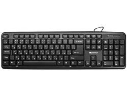 CANYON klasická USB klávesnice, černá, RU/Cyrilice (CNE-CKEY01-RU)