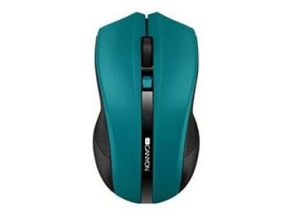 CANYON myš optická bezdrátová CMSW05, nastavitelné rozlišení 800/1200/1600 dpi, 4 tl, USB reciever, zelená (CNE-CMSW05G)