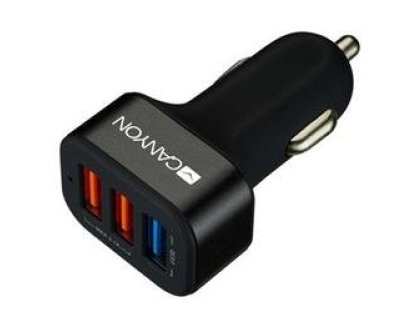 CANYON Univerzální 3xUSB auto nabíjecka (1USB Quick Charger QC3.0) (CNE-CCA07B)